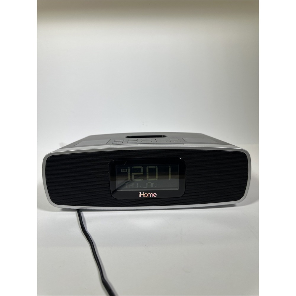 iHome iP90 iPod Alarm Clock Radio Speaker Dock Tested Works
